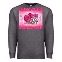 Charcoal Heather Her fight is our fight Premium Sweatshirt - NancyCooperArtShop