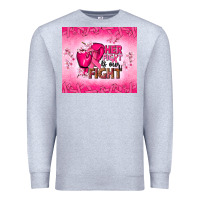 Heather Grey Her fight is our fight Premium Sweatshirt - NancyCooperArtShop