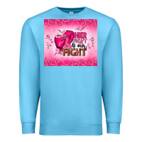 Ocean Blue Her fight is our fight Premium Sweatshirt - NancyCooperArtShop