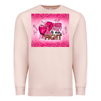 Pale Pink Her fight is our fight Premium Sweatshirt - NancyCooperArtShop