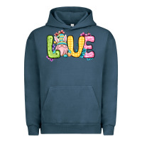 Pigment Midnight Navy Easter Day Love Easter gnome Urban Hoodie - OliviaCreatesArt