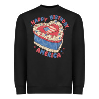 Black happy birthday america Heavyweight Sweatshirt - MaliasSmallBusiness