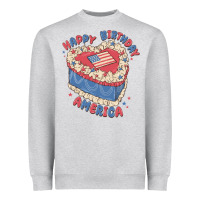 Heather Grey happy birthday america Heavyweight Sweatshirt - MaliasSmallBusiness