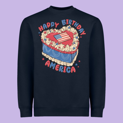 Happy Birthday America Heavyweight Sweatshirt Designed By Maliassmallbusiness