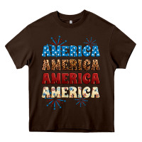 Chocolate Brown Western America Heavy Core Tee - Neo Western