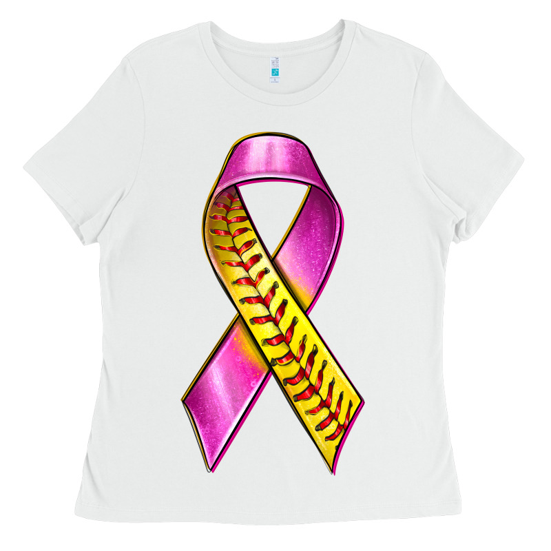 Breast Cancer Ribbon Softball Ladies Tee by texasbilliewilder | Teevron