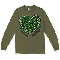 Army Green not lucky just blessed Long Sleeve Tee - MaliasSmallBusiness