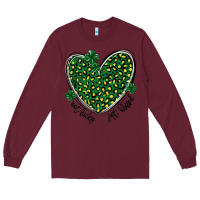 Burgundy not lucky just blessed Long Sleeve Tee - MaliasSmallBusiness