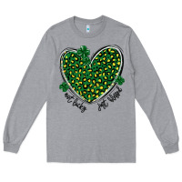 Heather Grey not lucky just blessed Long Sleeve Tee - MaliasSmallBusiness