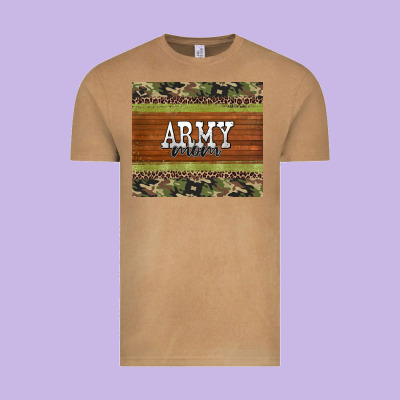 Army Mom Leopard Glitter Camouflage Vintage Tee Designed By Barkaloodesign