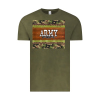 Vintage Olive army mom leopard glitter camouflage Vintage Tee - BarkalooDesign