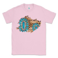 Bubblegum Pink gemstone wood leopard patch Classic Tee - AdoDesignShop