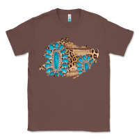 Chestnut gemstone wood leopard patch Classic Tee - AdoDesignShop