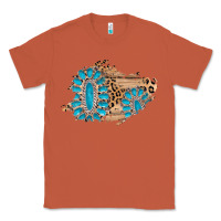 Copper gemstone wood leopard patch Classic Tee - AdoDesignShop