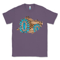Lavender gemstone wood leopard patch Classic Tee - AdoDesignShop
