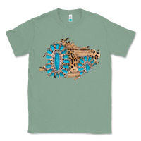 Sage gemstone wood leopard patch Classic Tee - AdoDesignShop