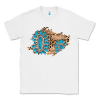 White gemstone wood leopard patch Classic Tee - AdoDesignShop