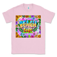 Bubblegum Pink Beach Life Classic Tee - CowhideDigitalArt