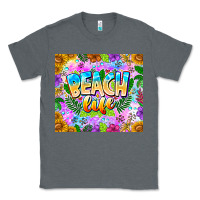 Charcoal Heather Beach Life Classic Tee - CowhideDigitalArt