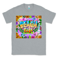 Heather Grey Beach Life Classic Tee - CowhideDigitalArt