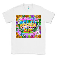White Beach Life Classic Tee - CowhideDigitalArt