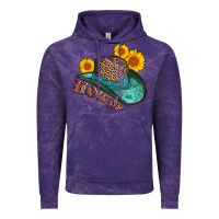 Cloud Purple howdy leopard tooled leather hat Vintage Hoodie - AdoDesignShop