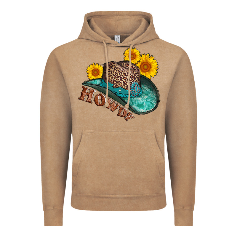 Howdy Leopard Tooled Leather Hat Vintage Hoodie by AdoDesignShop | Teevron