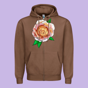 Fun In The Sun Rose Zipper Hoodie Designed By Lillyallendesigns