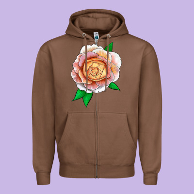 Fun In The Sun Rose Zipper Hoodie Designed By Lillyallendesigns