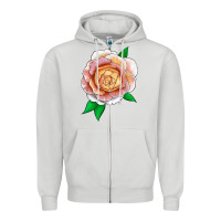 Dove Grey Fun In The Sun Rose Zipper Hoodie - LillyAllenDesigns