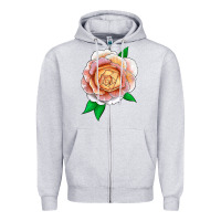 Heather Grey Fun In The Sun Rose Zipper Hoodie - LillyAllenDesigns