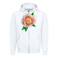 White Fun In The Sun Rose Zipper Hoodie - LillyAllenDesigns