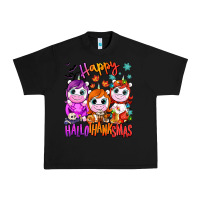 Black Happy Hallothanksmas unicorns Urban Heavy Tee - NancyCooperArtShop
