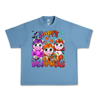 Pebble Blue Happy Hallothanksmas unicorns Urban Heavy Tee - NancyCooperArtShop