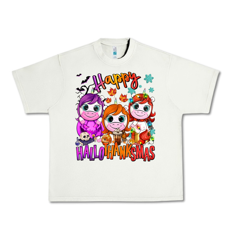 Happy Hallothanksmas Unicorns Urban Heavy Tee by NancyCooperArtShop | Teevron