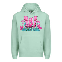 Seafoam Cancer picked the wrong girl Cancer Awareness Premium Hoodie - HowdyJamesFarm