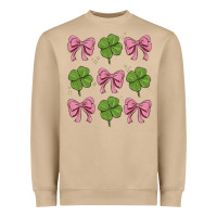 Mushroom coquette bow clover st. patrick's day Heavyweight Sweatshirt - MaliasSmallBusiness