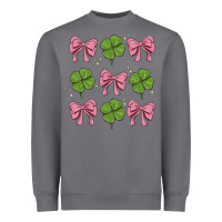 Coquette Bow Clover St. Patrick's Day Heavyweight Sweatshirt | Teevron