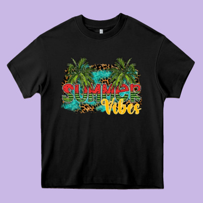 Summer Vibes Heavy Core Tee Designed By Sublimationcraftshop