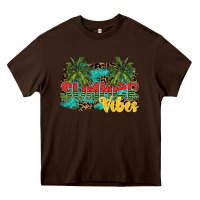 Chocolate Brown summer vibes Heavy Core Tee - SublimationCraftShop