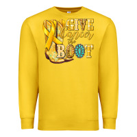 Lemon Give Cancer the boot Childhood Cancer Premium Sweatshirt - NancyCooperArtShop