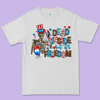 Dead Inside But Its Freedom Premium Tee Designed By Adodesignshop