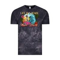 Cloud Black Life is a beach make waves skeleton Vintage Tee - NancyCooperArtShop