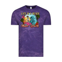 Cloud Purple Life is a beach make waves skeleton Vintage Tee - NancyCooperArtShop