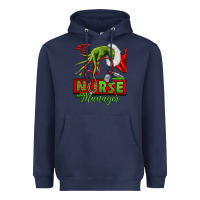 Navy grinch hand nurse manager Heavyweight Hoodie - NancyCooperArtShop