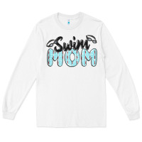 White swim mom Long Sleeve Tee - MaliasSmallBusiness