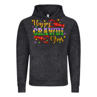 Vintage Black happy crawdi gras with crawfish Vintage Hoodie - Artiststas