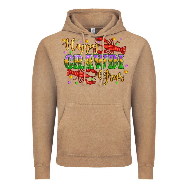 Happy Crawdi Gras With Crawfish Vintage Hoodie by Artiststas | Teevron