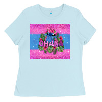 Baby Blue ohana stitch Ladies Tee - Zillion Design Studio