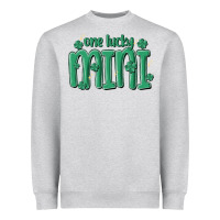 Heather Grey one lucky mini Heavyweight Sweatshirt - MaliasSmallBusiness